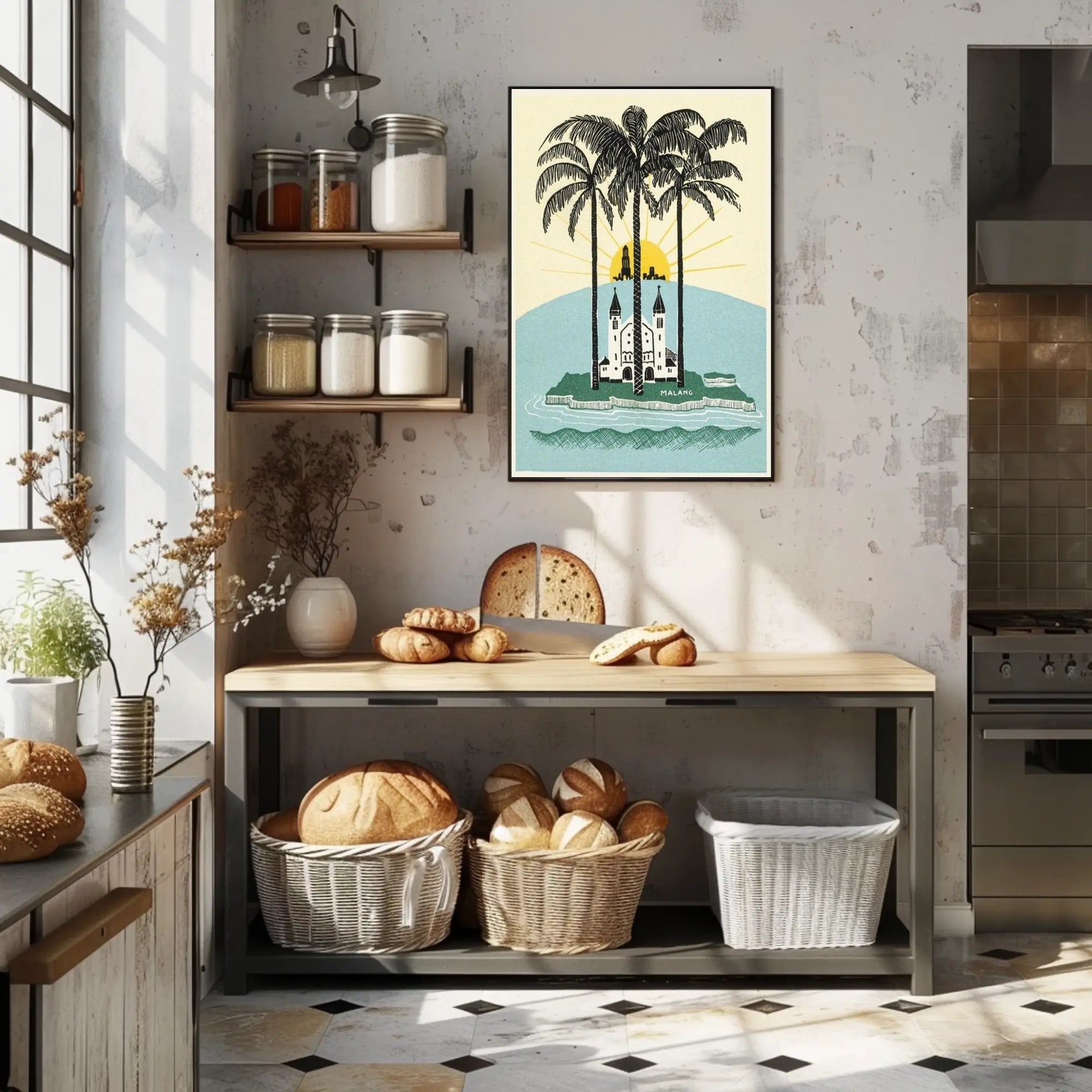 Tropical Sunrise Over Malang Poster PosterGoat