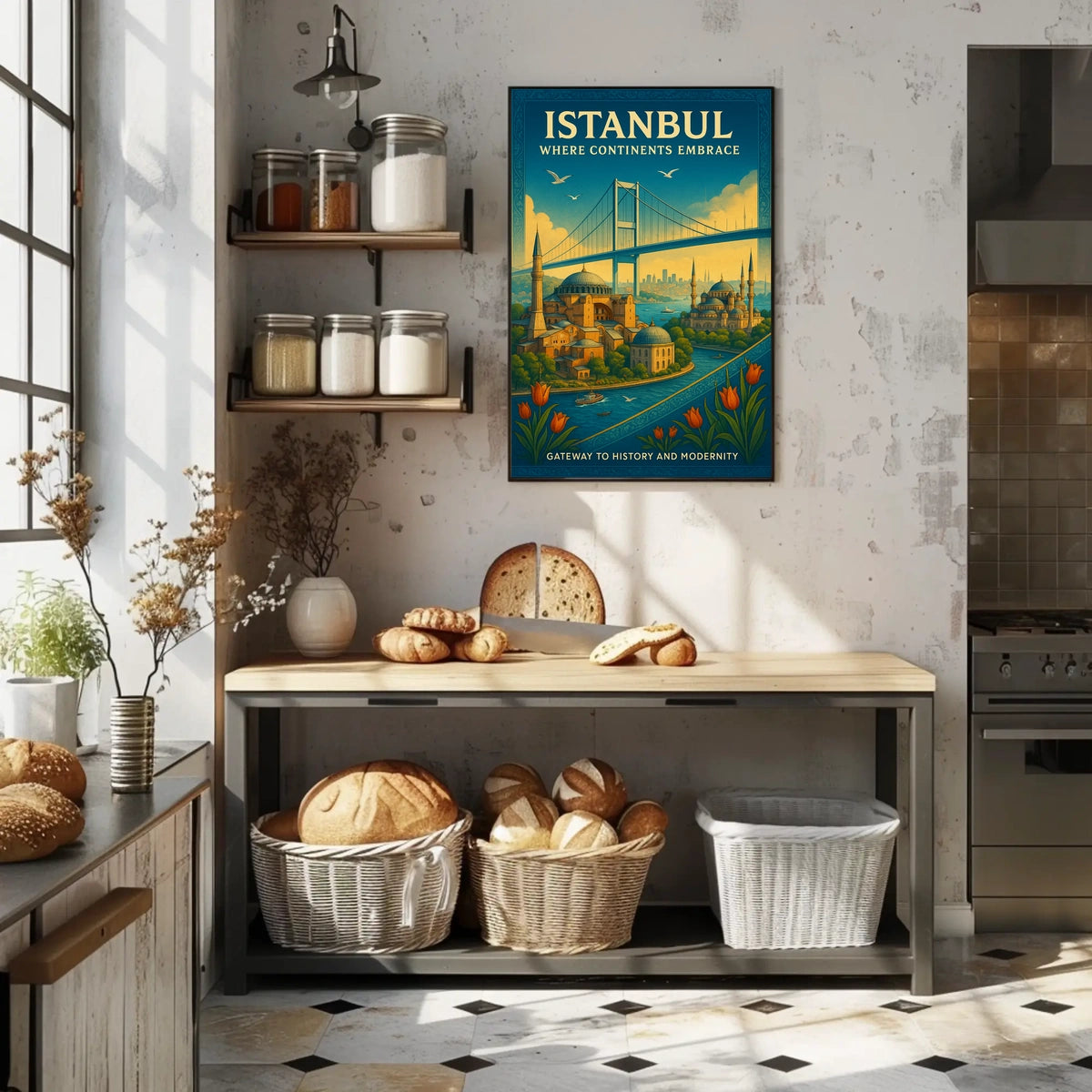 Istanbul Where Continents Embrace Poster