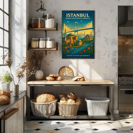 Istanbul Where Continents Embrace Poster