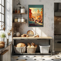 Vintage Italian Street Scene Poster