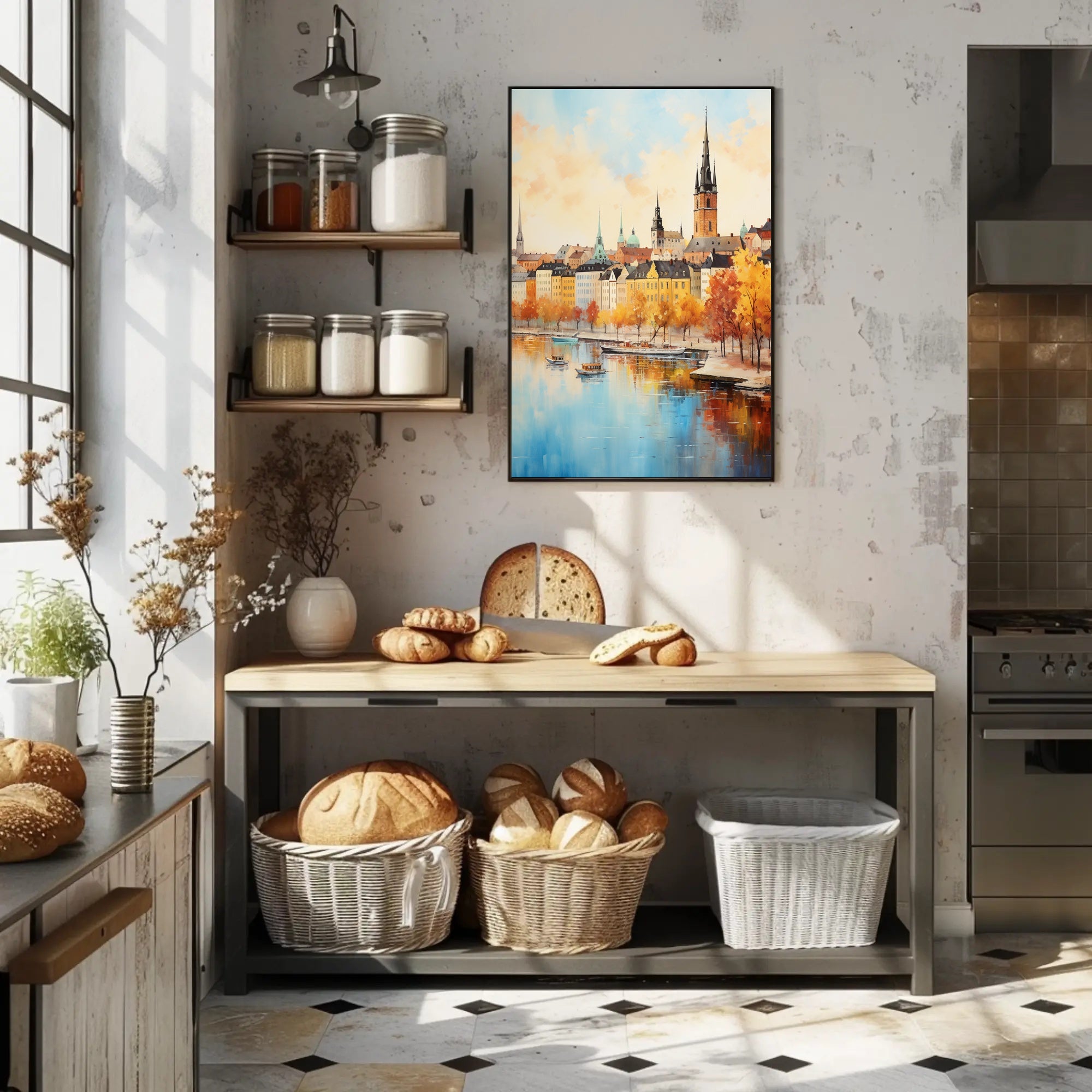 Autumn Reflections In A European Poster