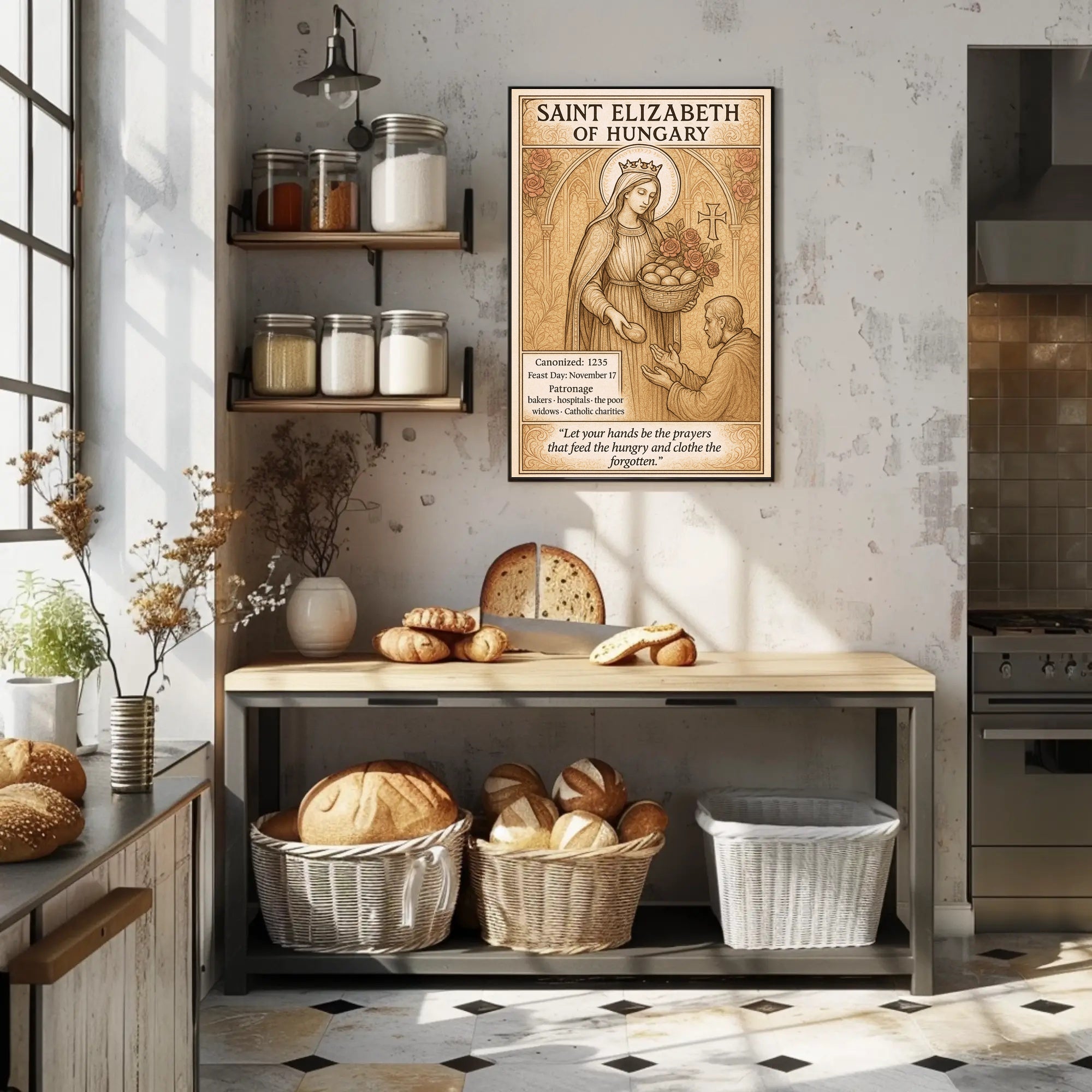 Saint Elizabeth of Hungary Poster PosterGoat