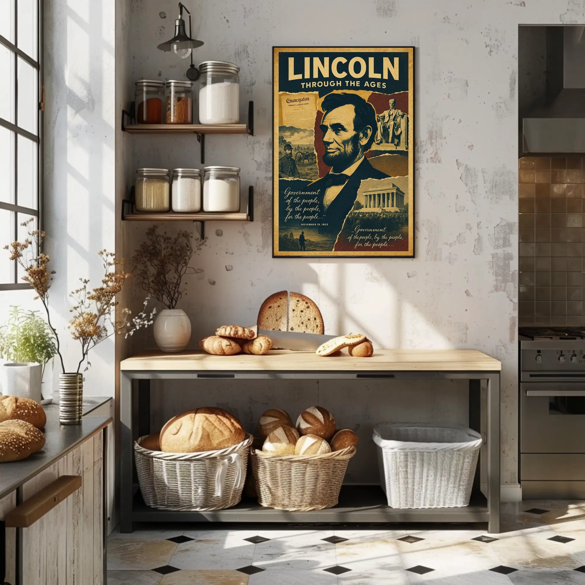 Abraham Lincoln Through the Ages Poster PosterGoat