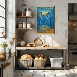 Chefchaouen Blue Charm Travel Poster