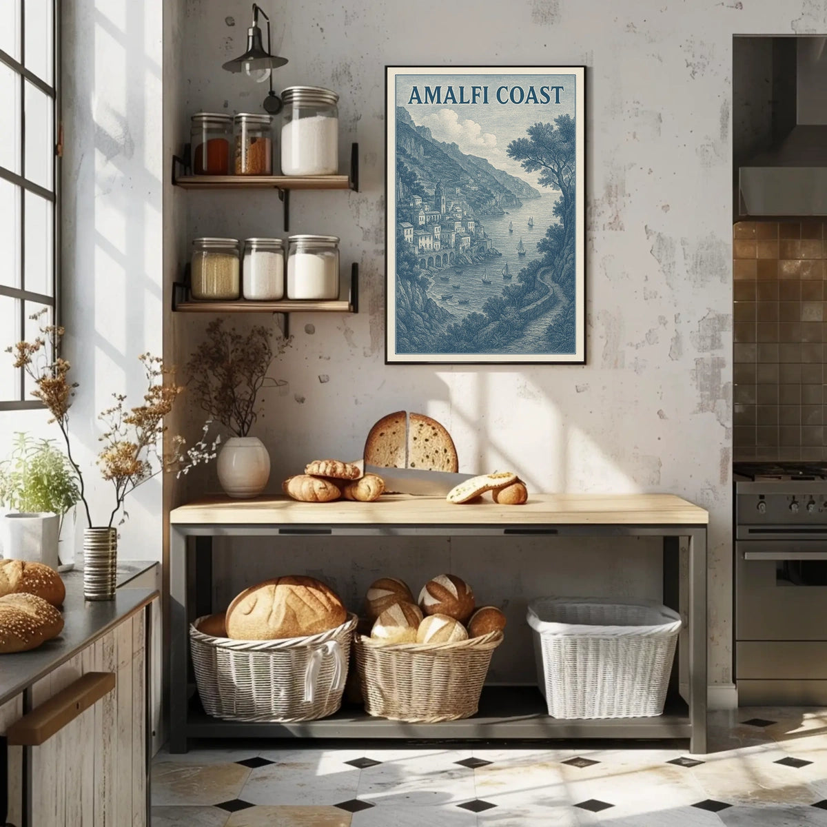 Amalfi Coast Poster Art Wall Decor Museum Quality 18x24