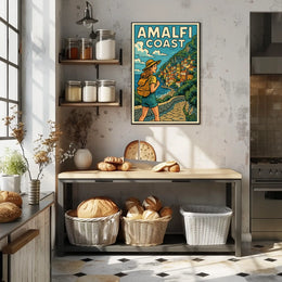 Amalfi Coast Adventure Poster Wall Art Travel Print