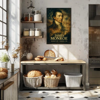 James Monroe 5th President of the United States Double Exposure Poster