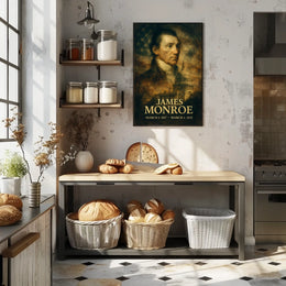 James Monroe 5th President of the United States Double Exposure Poster