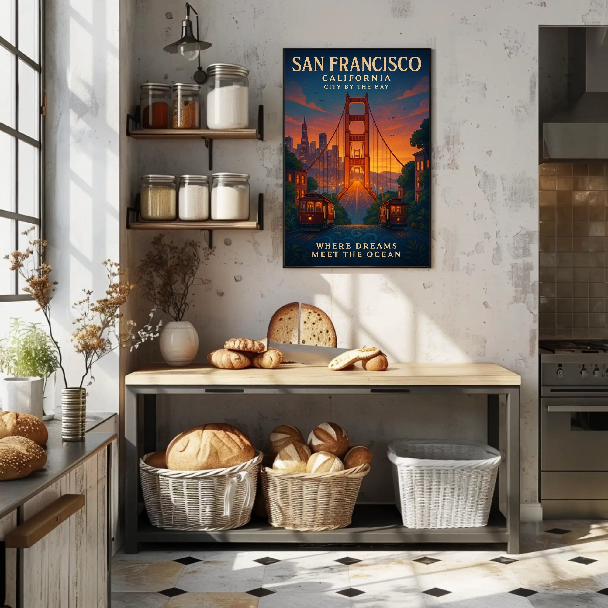 San Francisco Dreams Vintage Travel Poster