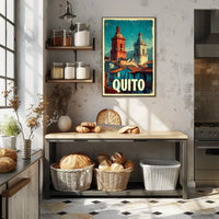 Quito Vintage Cityscape Poster