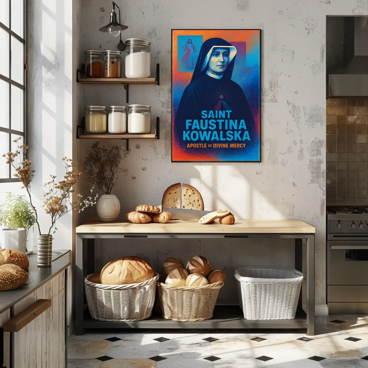 Saint Faustina Kowalska Apostle of Divine Mercy Poster