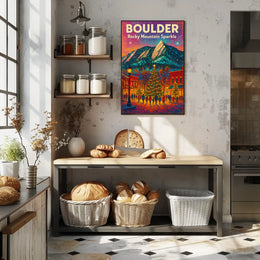 Boulder Rocky Mountain Sparkle Poster