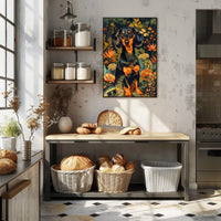 Dachshund in Bloom Wall Art Print
