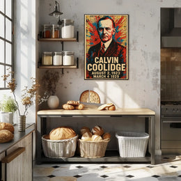 Calvin Coolidge 30th President of the United States Street Art Mashup Poster