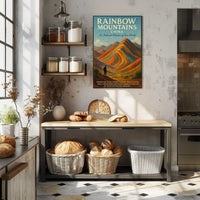 Rainbow Mountains Of China Poster