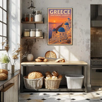 Santorini Sunset Poster