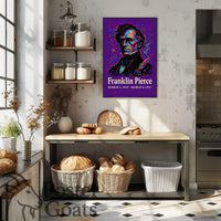 Franklin Pierce Vibrant Artistic Historical Presidential Poster
