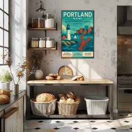 Portland Maine Vintage Travel Poster PosterGoat