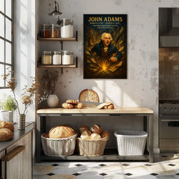 Revolutionary Leader with Quill: Historical or Presidential Poster