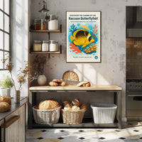 Discover the Charm of the Raccoon Butterflyfish Poster