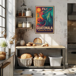 Fly To Guatemala Wander In Color Poster