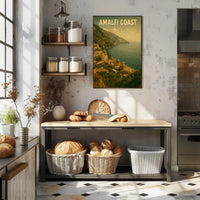 Amalfi Coast Vintage Travel Vintage Poster