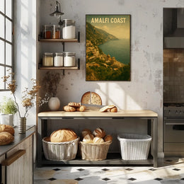 Amalfi Coast Vintage Travel Vintage Poster