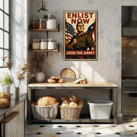 Patriotic US Army Vintage Military Recruitment Poster PosterGoat