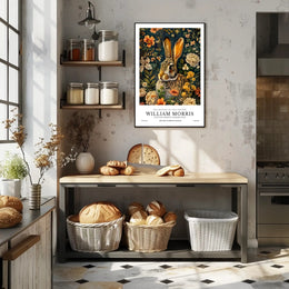 Elegant Rabbit Design Celebrates British Cultural Heritage Poster