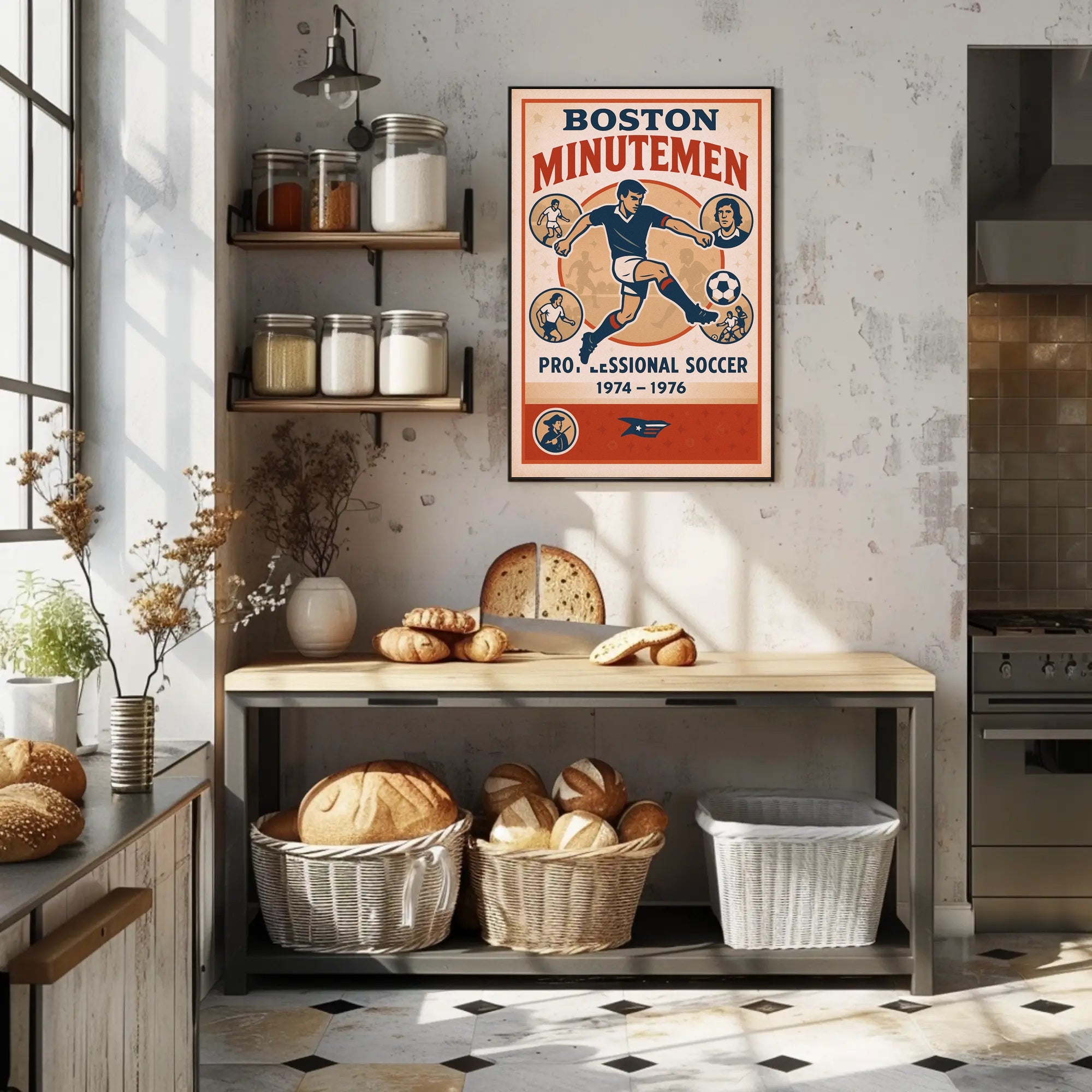 Boston Minutemen Soccer Team Poster PosterGoat