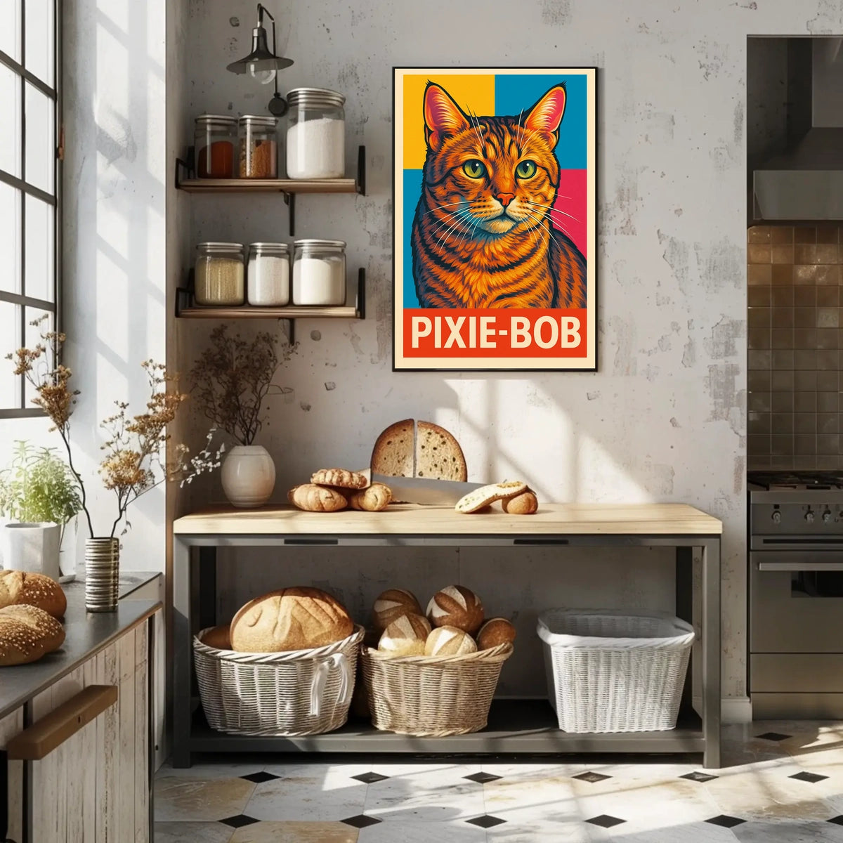 Pixie-Bob Cat Portrait Poster