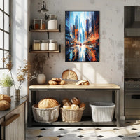 Urban Vibes A Futuristic Cityscape Poster