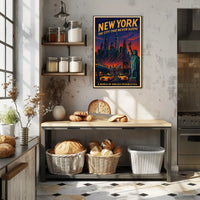 New York City Poster Vintage Travel Urban Wall Art