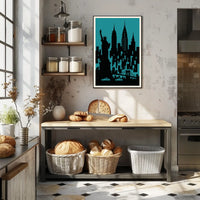 New York City Silhouette Poster Urban Wall Art Decor Gallery