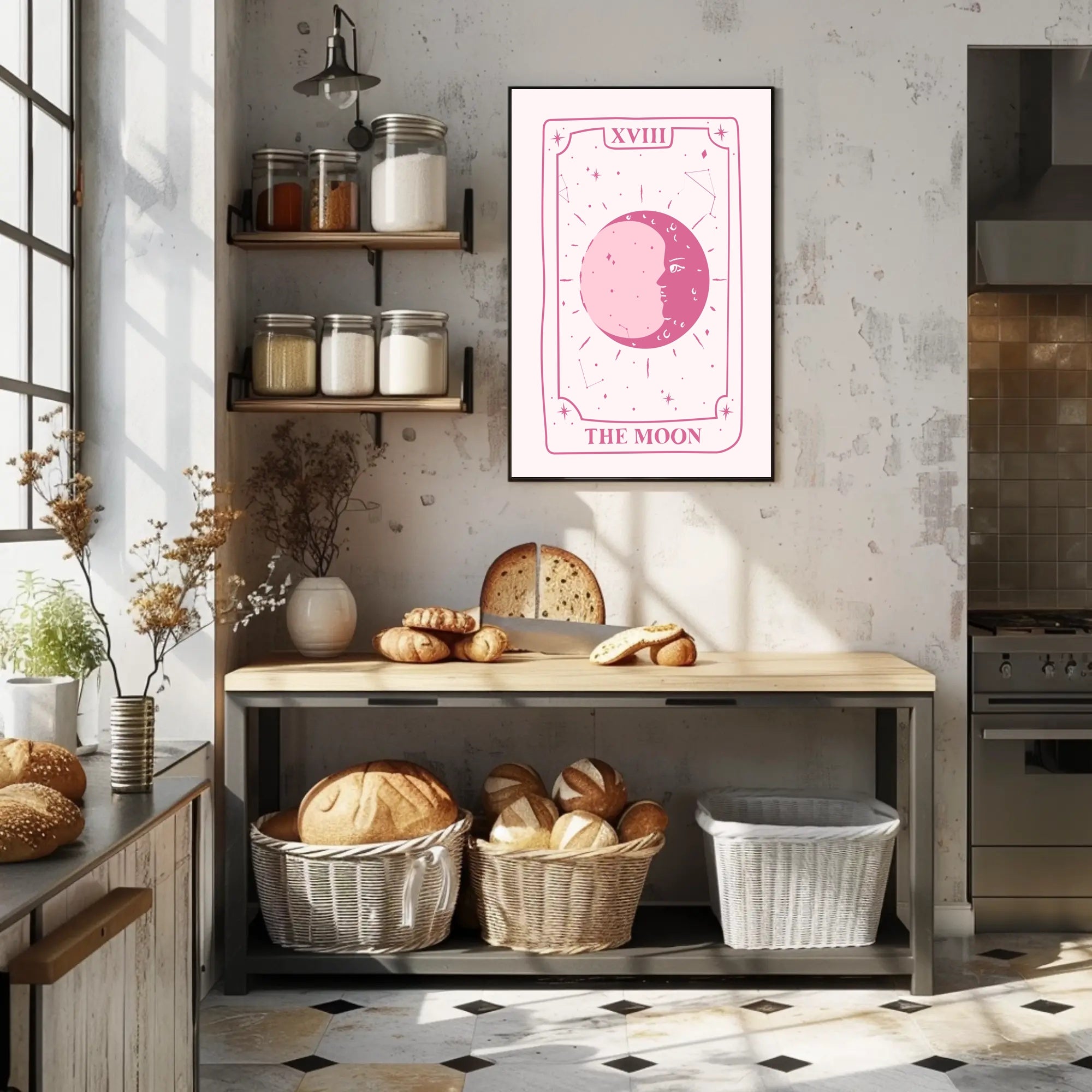 The Moon Tarot Card Art: Abstract or Artistic Poster PosterGoat
