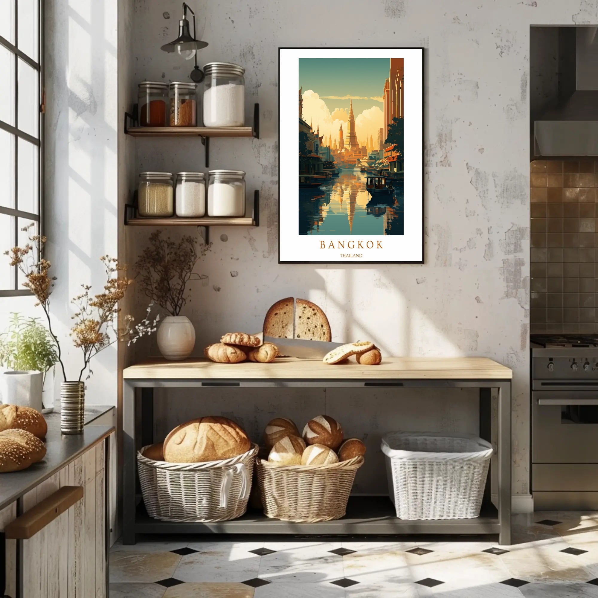 Serene Bangkok Skyline Poster PosterGoat