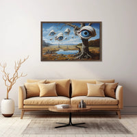 Surreal Landscape with Eyes: Abstract or Artistic Poster