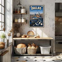 Dallas Skyline Celebration Poster