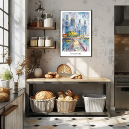 Singapore Skyline Poster PosterGoat