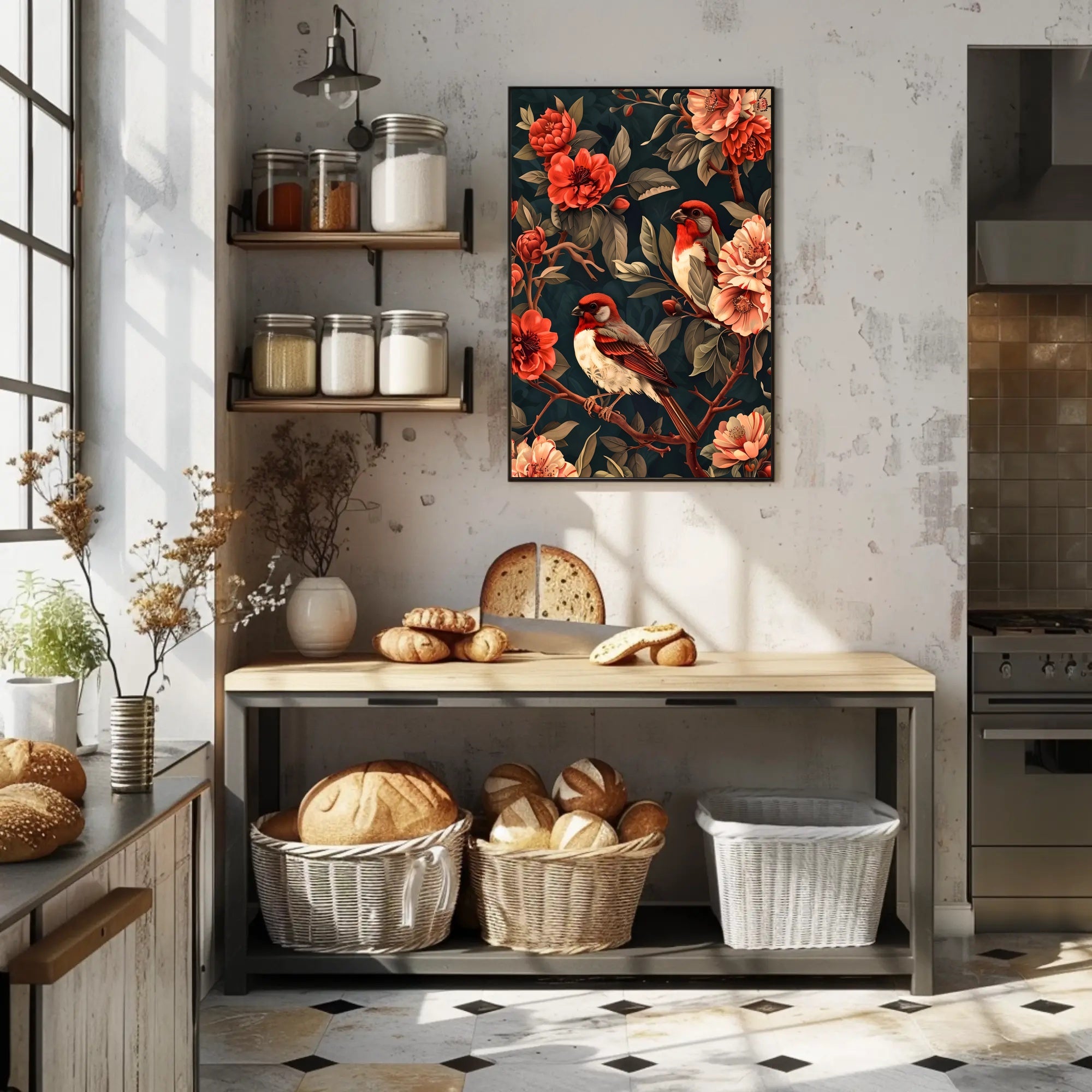 Birds and Blossoms Wall Art Print
