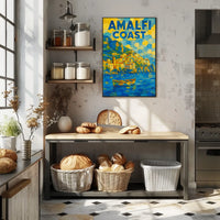 Amalfi Coast Dreamscape Poster Wall Art 18X24 Print