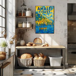 Amalfi Coast Dreamscape Poster Wall Art 18X24 Print