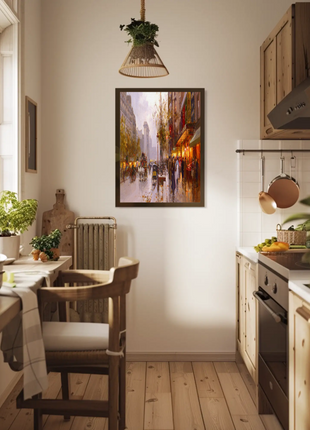 Vintage Paris Street Scene – Autumn Evening