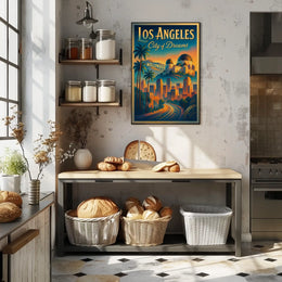 City of Dreams Los Angeles Vintage Poster