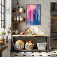 Gothic Dreamscape Watercolor Abstract Artistic Poster