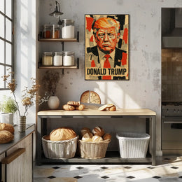 Donald Trump 47th President of the United States Layered paper Collage Poster