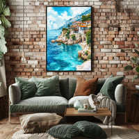 Albania Albanian Riviera Coastal View Poster