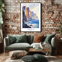 Majestic Cliffs of Tenerife Poster PosterGoat