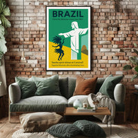Brazil Carnival and Christ the Redeemer Poster PosterGoat