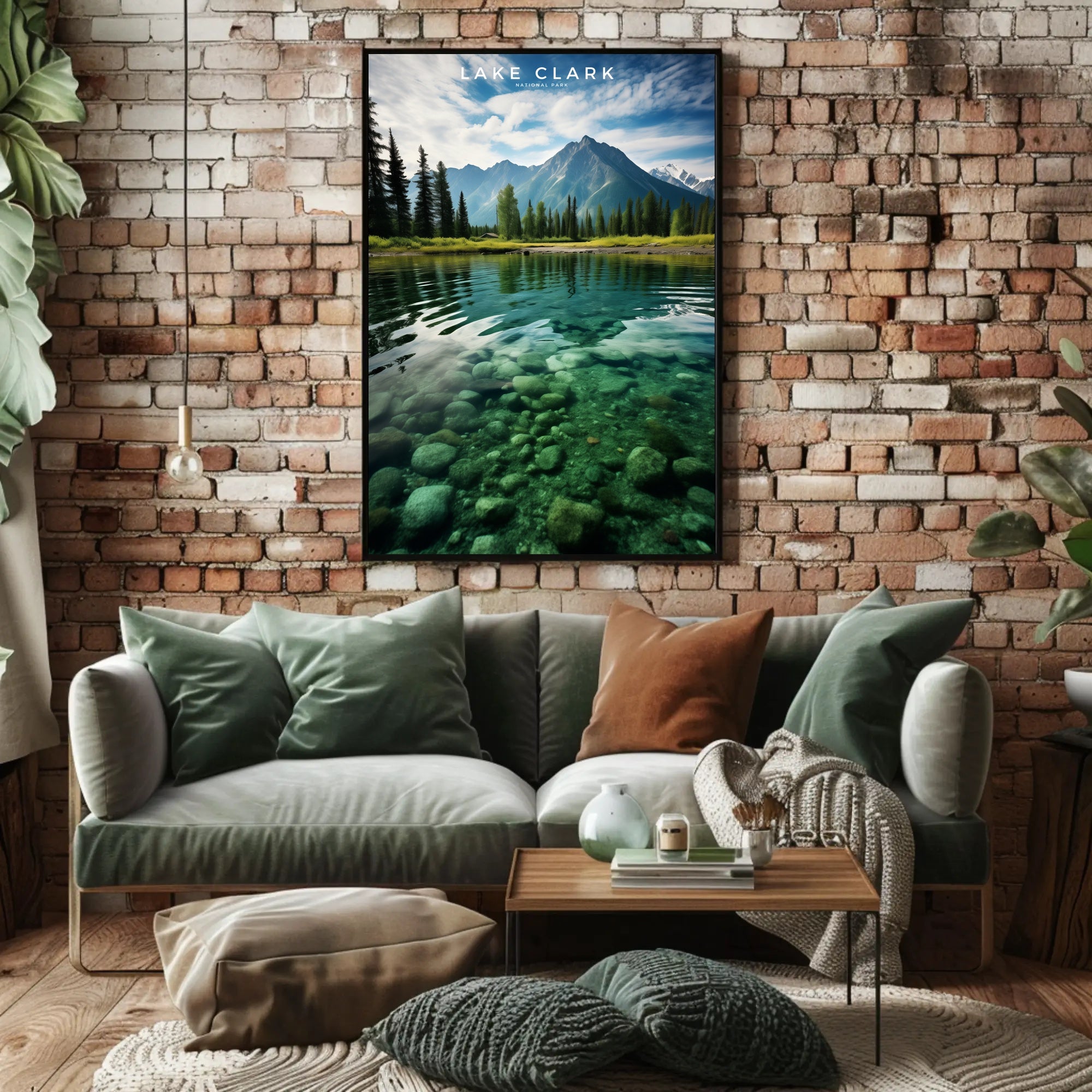 Lake Clark Tranquil Travel Poster Wall Art